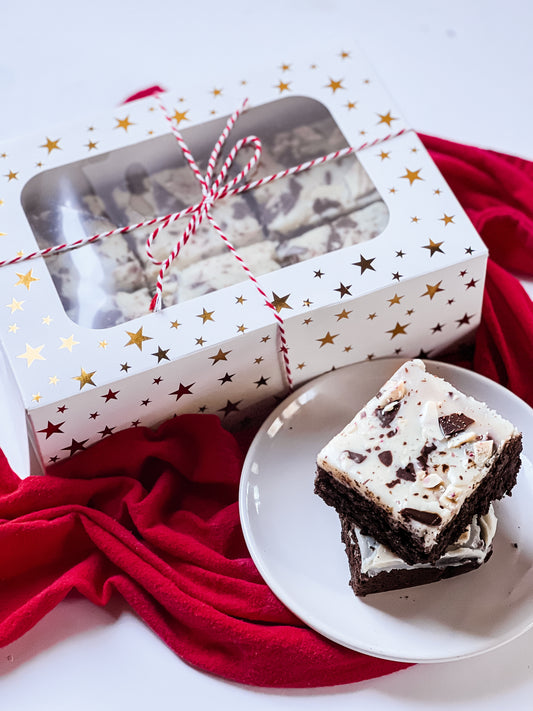 Peppermint Bark Macaron Brownies